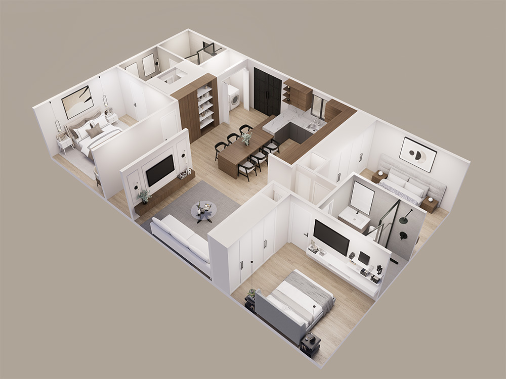 1200 SQ.FT ISOMETRIA 1