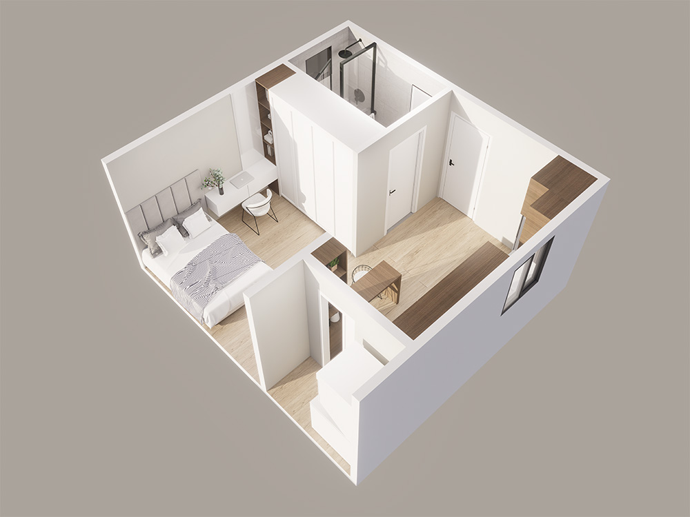 300 SQ.FT ISOMETRIA 1