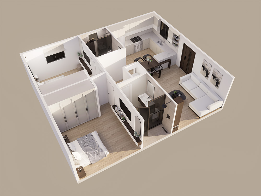 800 SQ. FT ISOMETRIA 2