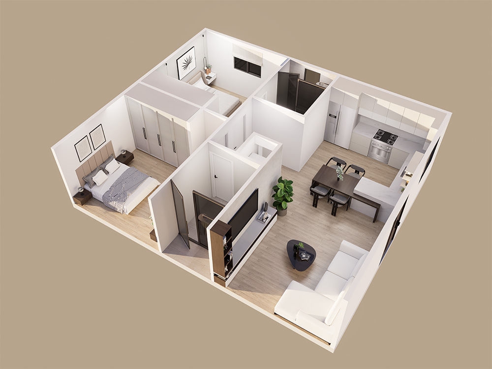 800 SQ.FT ISOMETRIA 1